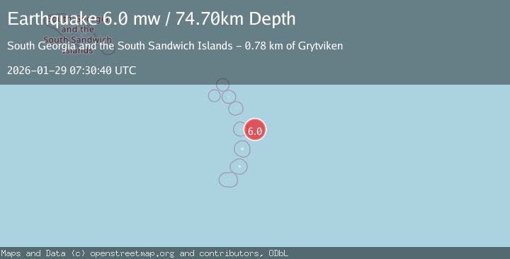 Map of SOUTH SANDWICH ISLANDS REGION