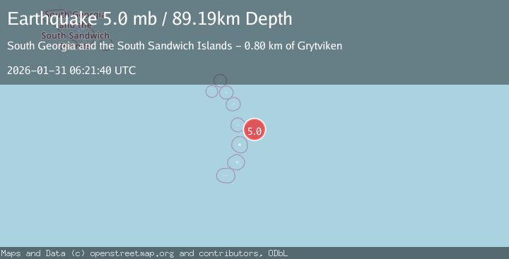Map of SOUTH SANDWICH ISLANDS REGION