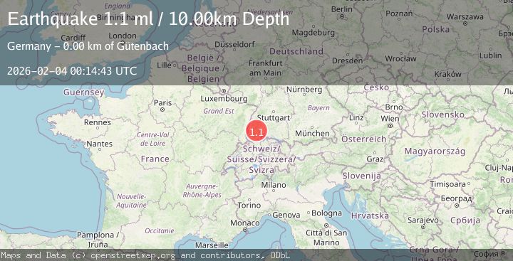 Map of FRANCE-GERMANY BORDER REGION