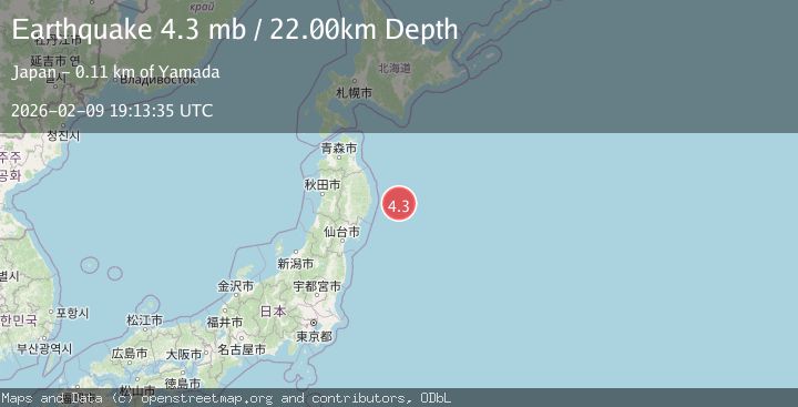Map of OFF EAST COAST OF HONSHU, JAPAN