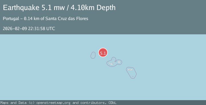 Map of AZORES ISLANDS, PORTUGAL