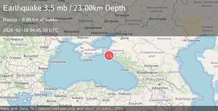 Map of CAUCASUS REGION, RUSSIA