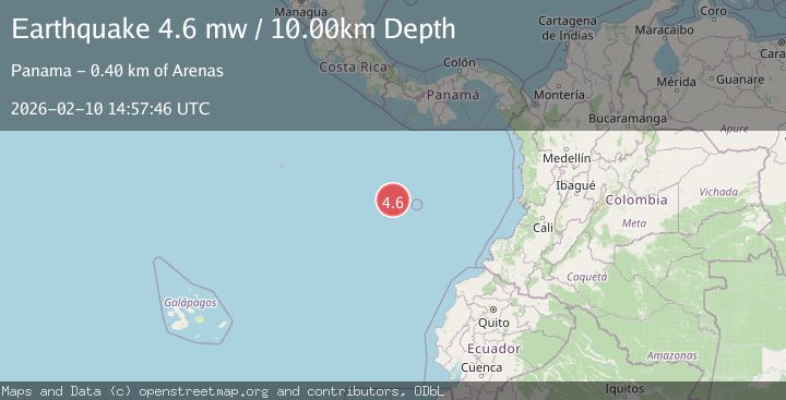 Map of SOUTH OF PANAMA