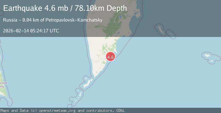 Map of OFF EAST COAST OF KAMCHATKA