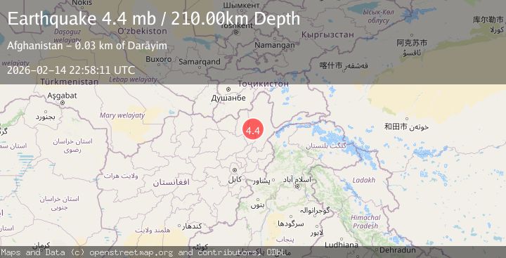 Map of HINDU KUSH REGION, AFGHANISTAN