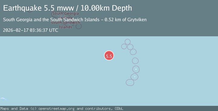 Map of SOUTH SANDWICH ISLANDS REGION