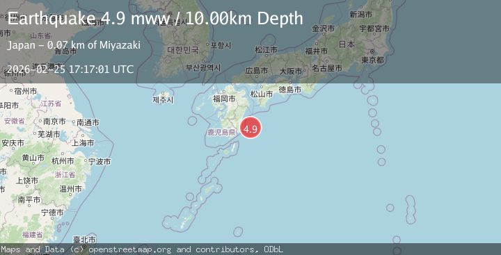 Map of KYUSHU, JAPAN