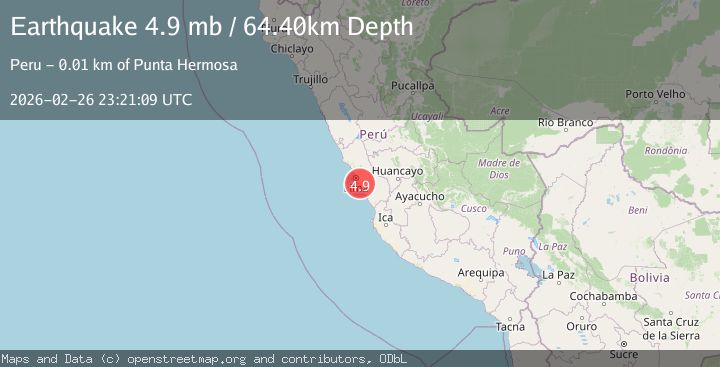 Map of NEAR COAST OF CENTRAL PERU