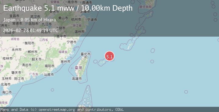 Map of NORTHEAST OF TAIWAN