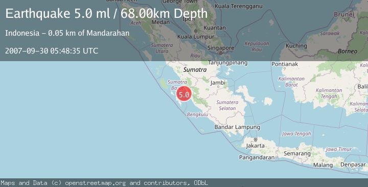 Map of KEP. MENTAWAI REGION, INDONESIA