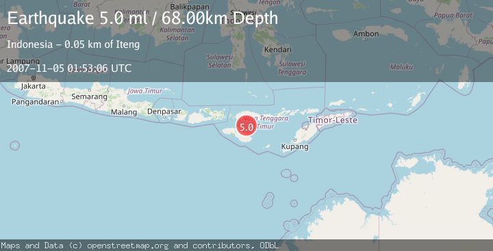 Map of SUMBA REGION, INDONESIA