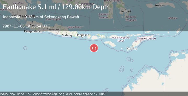 Map of SOUTH OF SUMBAWA, INDONESIA
