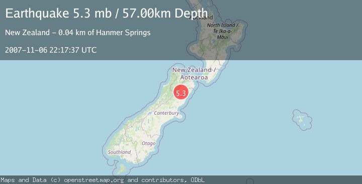 Map of SOUTH ISLAND OF NEW ZEALAND