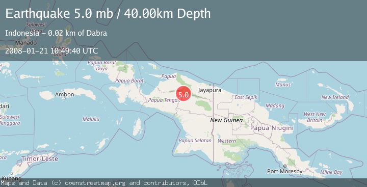 Map of PAPUA, INDONESIA