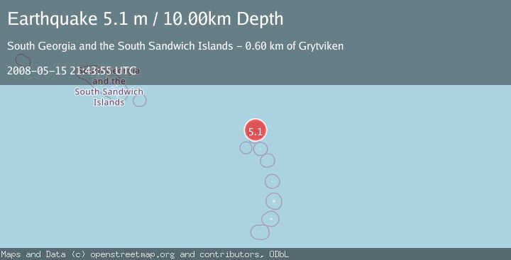 Map of SOUTH SANDWICH ISLANDS REGION