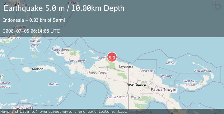 Map of NEAR N COAST OF PAPUA, INDONESIA