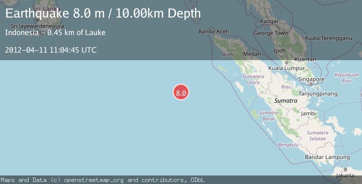 Map of OFF W COAST OF NORTHERN SUMATRA