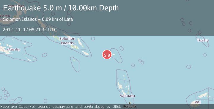 Map of SANTA CRUZ ISLANDS