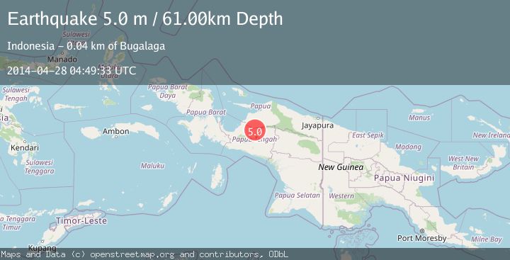 Map of PAPUA, INDONESIA