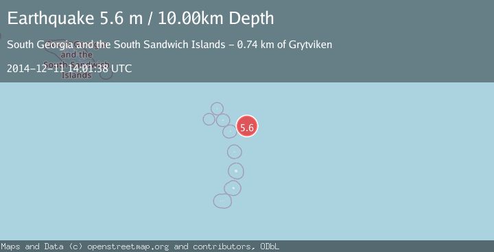 Map of SOUTH SANDWICH ISLANDS REGION