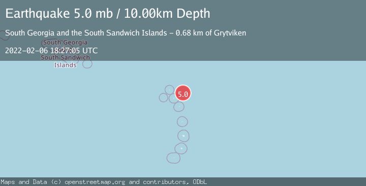 Map of SOUTH SANDWICH ISLANDS REGION