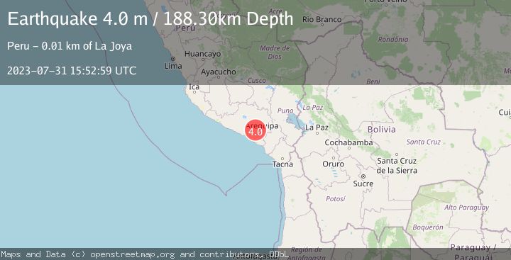 Map of SOUTHERN PERU