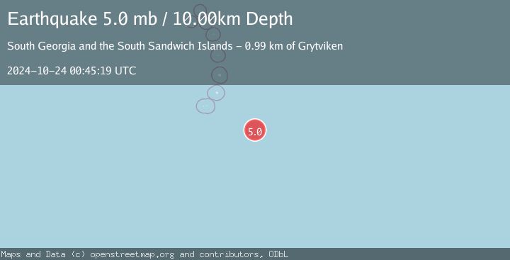 Map of SOUTH SANDWICH ISLANDS REGION