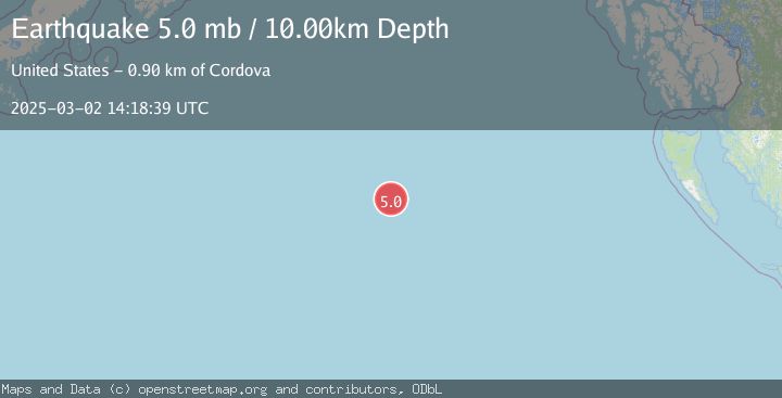 Map of SOUTH OF ALASKA