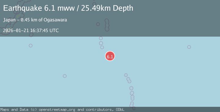 Map of VOLCANO ISLANDS, JAPAN REGION