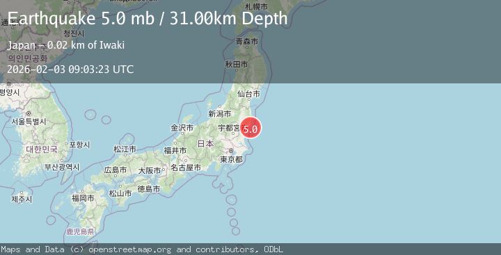 Map of NEAR EAST COAST OF HONSHU, JAPAN