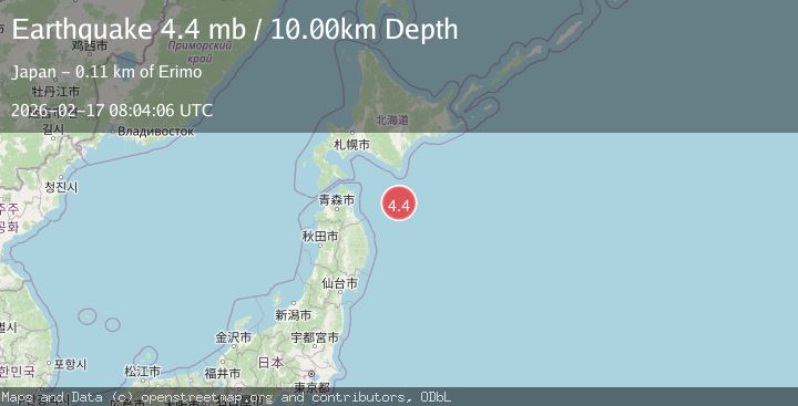 Map of OFF EAST COAST OF HONSHU, JAPAN