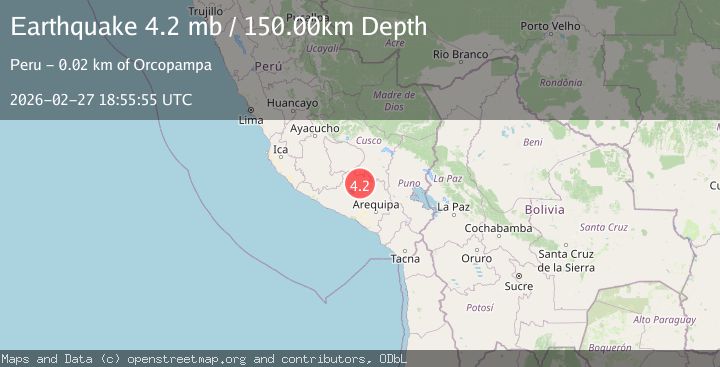 Map of SOUTHERN PERU