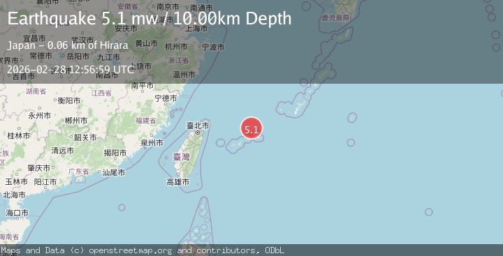 Map of NORTHEAST OF TAIWAN