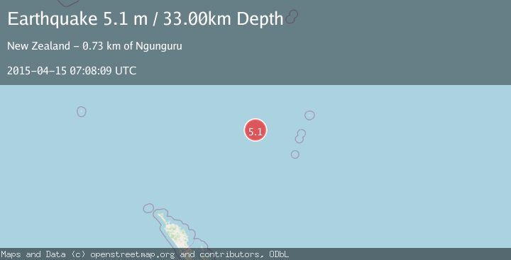 Map of KERMADEC ISLANDS REGION