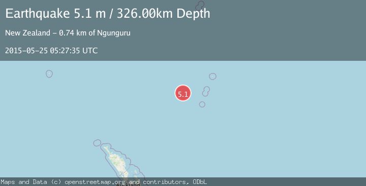 Map of KERMADEC ISLANDS REGION