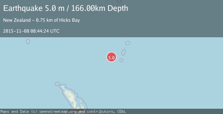 Map of KERMADEC ISLANDS REGION