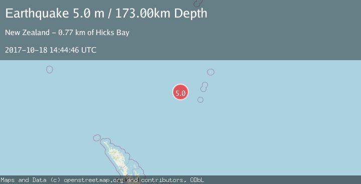 Map of KERMADEC ISLANDS REGION