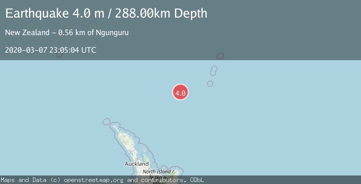 Map of KERMADEC ISLANDS REGION