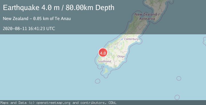Map of SOUTH ISLAND OF NEW ZEALAND
