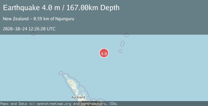 Map of KERMADEC ISLANDS REGION