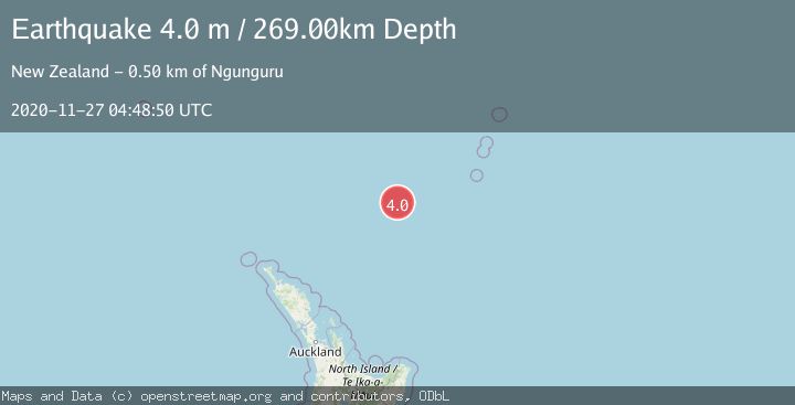Map of SOUTH OF KERMADEC ISLANDS