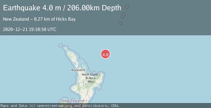Map of OFF E. COAST OF N. ISLAND, N.Z.