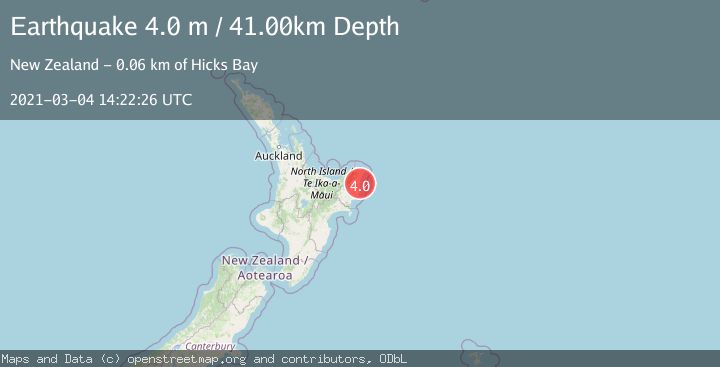 Map of OFF E. COAST OF N. ISLAND, N.Z.