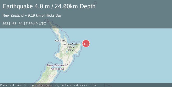Map of OFF E. COAST OF N. ISLAND, N.Z.