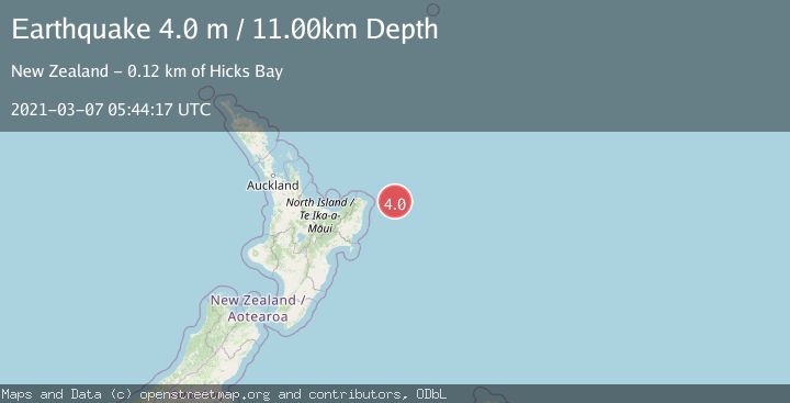 Map of OFF E. COAST OF N. ISLAND, N.Z.