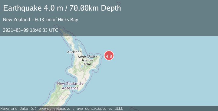 Map of OFF E. COAST OF N. ISLAND, N.Z.