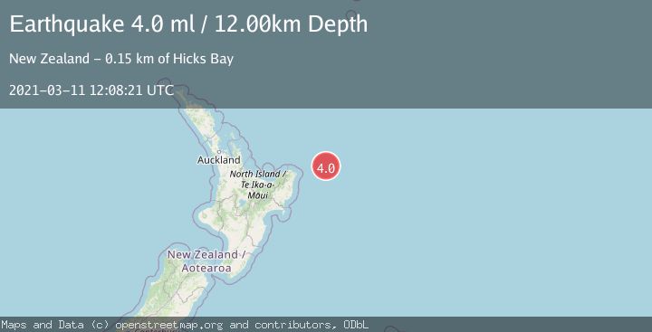 Map of OFF E. COAST OF N. ISLAND, N.Z.