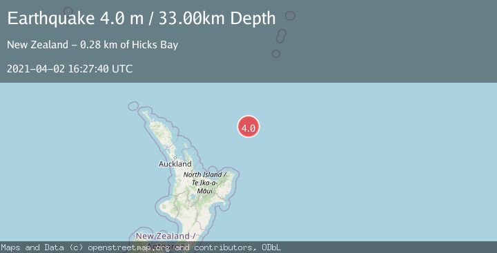 Map of OFF E. COAST OF N. ISLAND, N.Z.