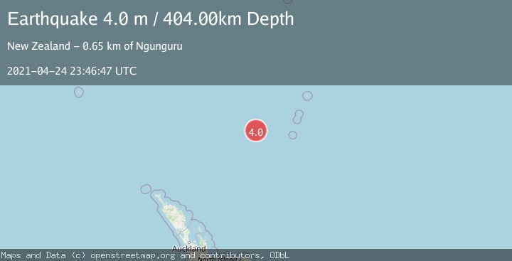 Map of KERMADEC ISLANDS REGION