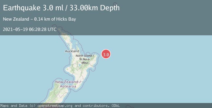 Map of OFF E. COAST OF N. ISLAND, N.Z.